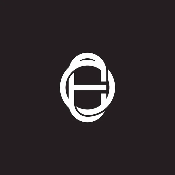 Letters Gekoppelde Cirkel Overlappende Lijn Logo Vector — Stockvector