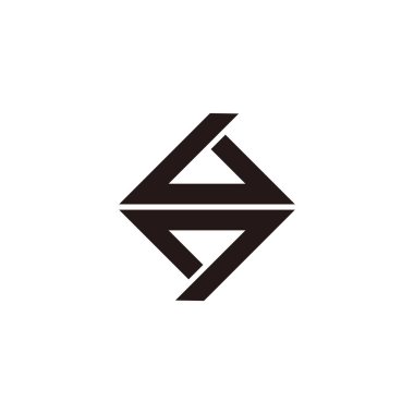 kare çatılı ev soyut geometrik logo vektörü