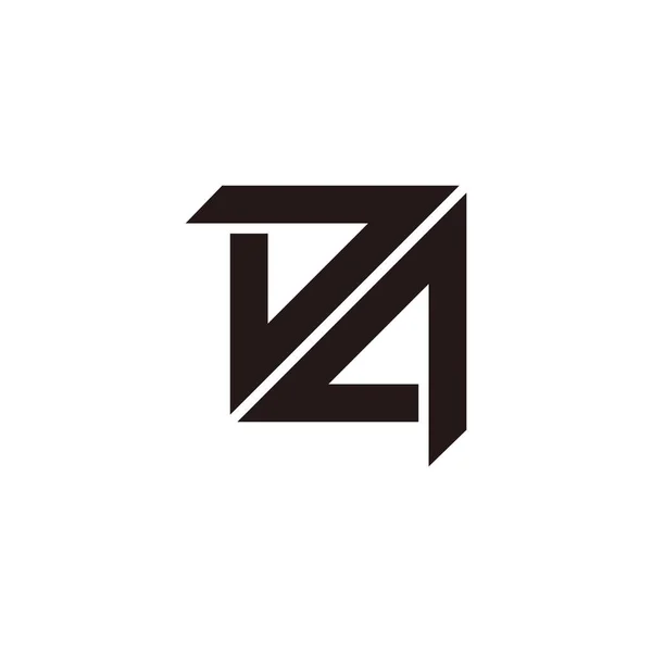 Lettere Frecce Geometriche Logo Quadrato Vettoriale — Vettoriale Stock