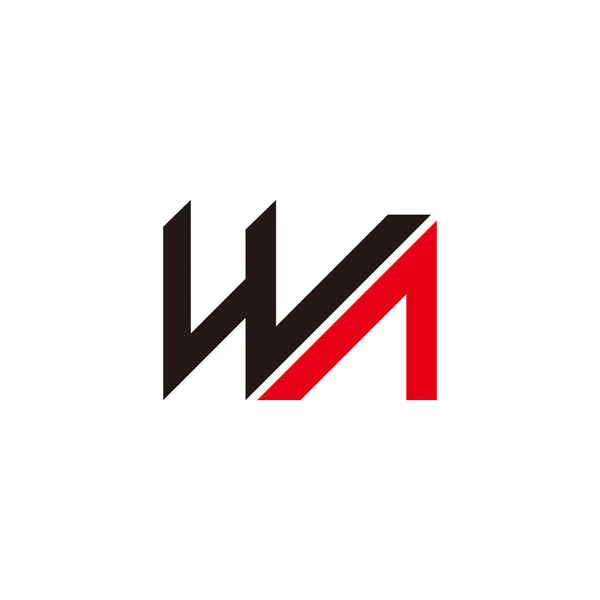 Letra Linha Geométrica Simples Design Colorido Logotipo Vetor — Vetor de Stock