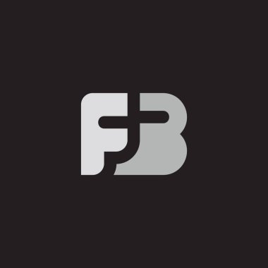 fb bağlantılı geometrik basit gölge logo vektörü harfleri