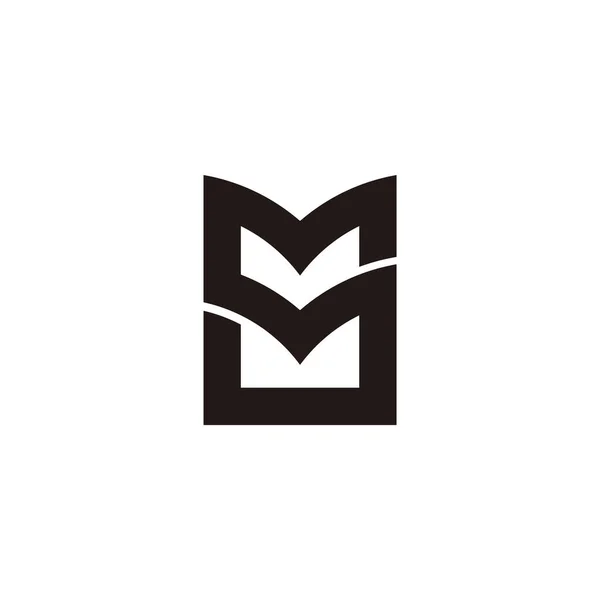 Harf Basit Bağlı Eğri Çizgisi Geometrik Marka Logo Vektörü — Stok Vektör