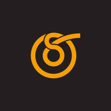 sb bağlantılı daire geometrik çizgi logo vektörü harfleri