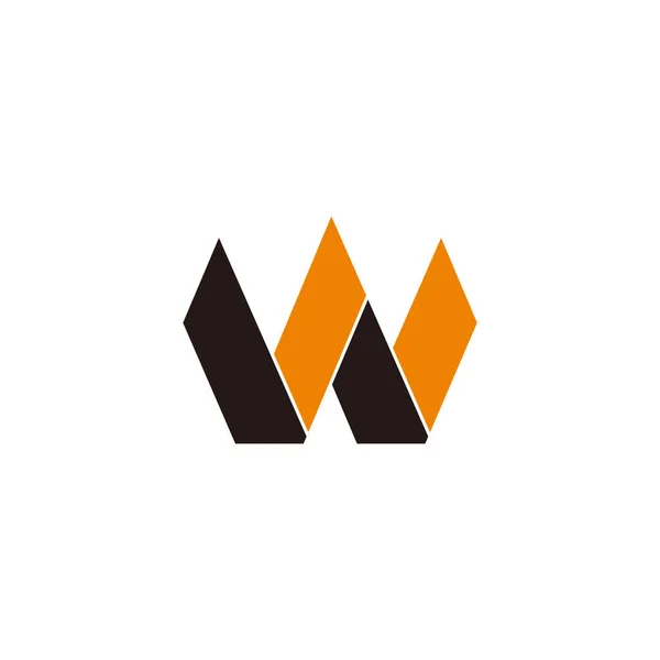 Litera Prosty Płaska Wstążka Geometryczne Kolorowe Logo Wektor — Wektor stockowy