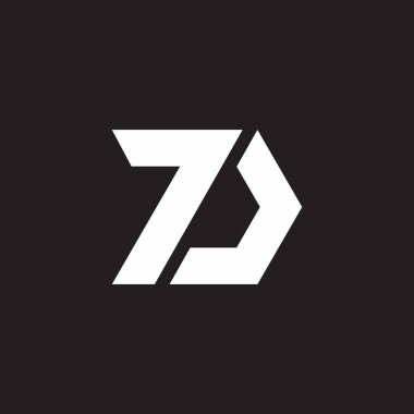 harf pd basit hareket oku geometrik logo vektörü