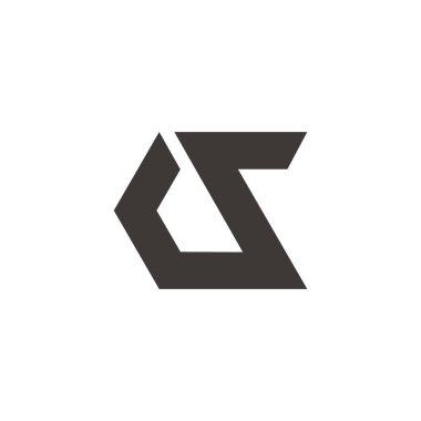 c z harfi soyut geometrik bağlantılı çizgi logo vektörü