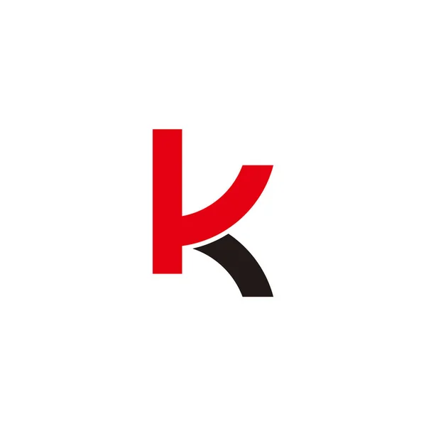 Lettre Simple Géométrique Coloré Logo Vecteur — Image vectorielle