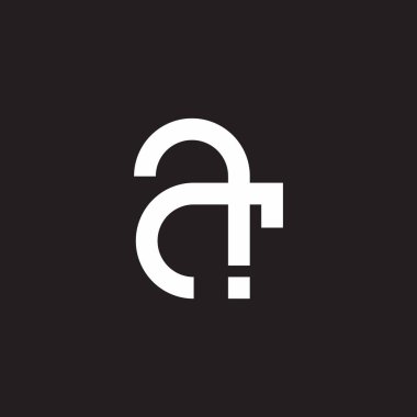 aj harfi basit geometrik çizgi logo vektörü