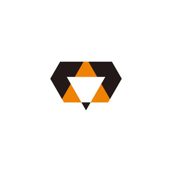 Triângulo Colorido Caneta Forma Simples Logotipo Vetor — Vetor de Stock