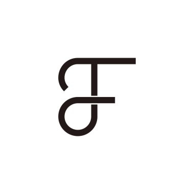 harf td basit daire doğrusal geometrik logo vektörü