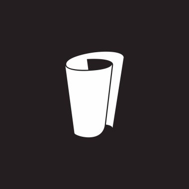 kağıt katlama eğitimi 3d sembol logo vektörü