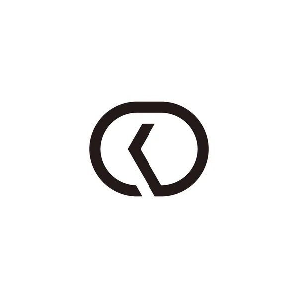 Letra Círculo Ligado Linha Geométrica Vetor Logotipo Simples —  Vetores de Stock