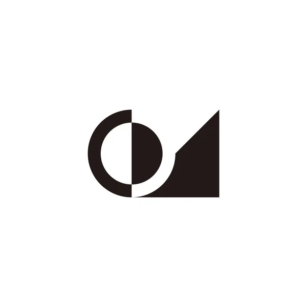 Letra Círculo Rebanada Geométrica Logo Vector — Archivo Imágenes Vectoriales