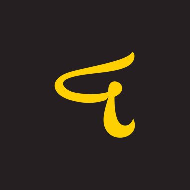 qc harfi geometrik tasarım logo vektörünü eğriliyor