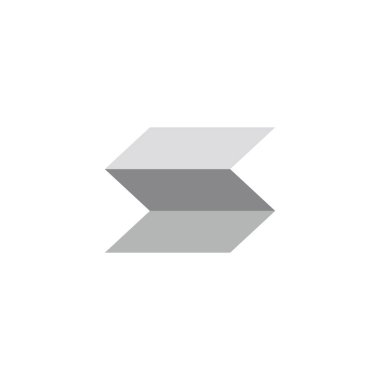 Harf kağıdı 3d gradyan logo vektörü