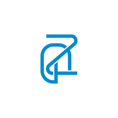 zo harfi basit kesişen çizgi geometrik logo vektörü