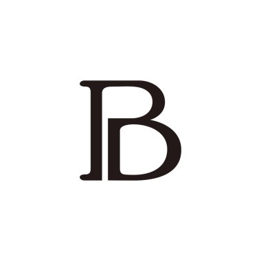 harf pd basit bağlı eğriler logo vektörü