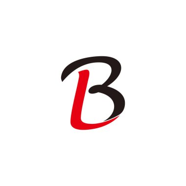 harf bl hareket eğrileri geometrik tasarım logo vektörü