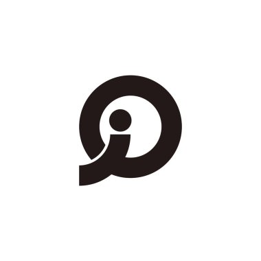 basit bağlantılı daire çizgisi logo vektörü.