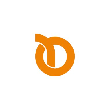 soyut harf dr basit daire geometrik logo vektörü