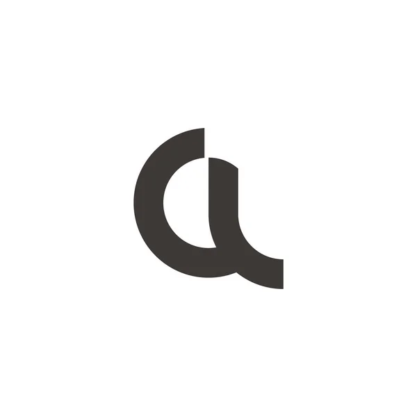 Γράμμα Απλό Γεωμετρικό Διάνυσμα Λογότυπου Καμπυλών — Διανυσματικό Αρχείο