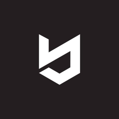 harf vj basit bağlı geometrik logo vektörü