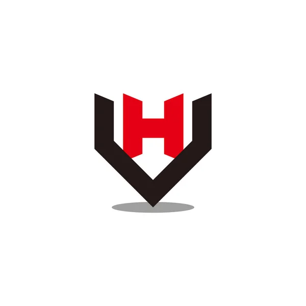 Harfler Renkli Geometrik Basit Logo Vektörü — Stok Vektör