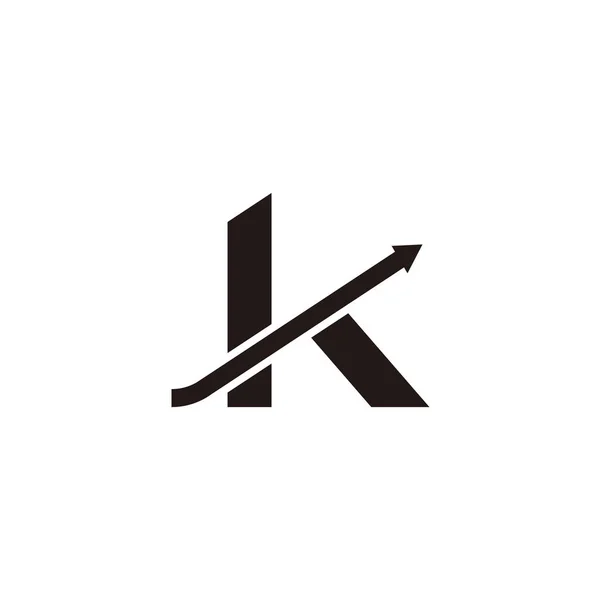 字母K箭头向上行几何财务标志向量 — 图库矢量图片