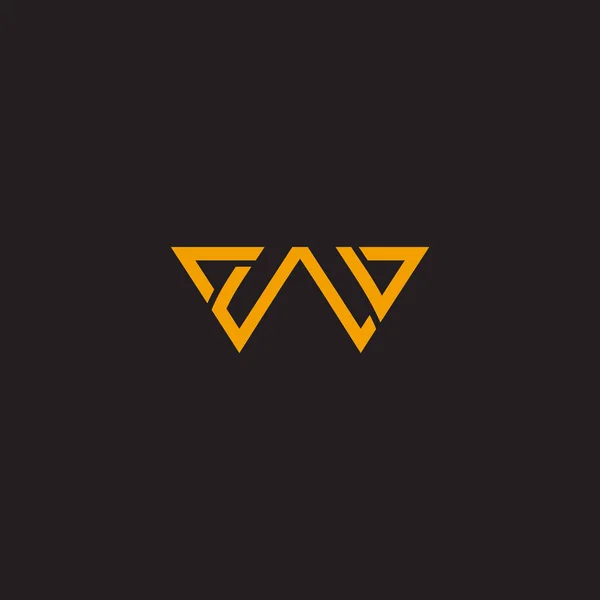 Letter Triangles Line Simple Geometric Logo Vector — Vettoriale Stock