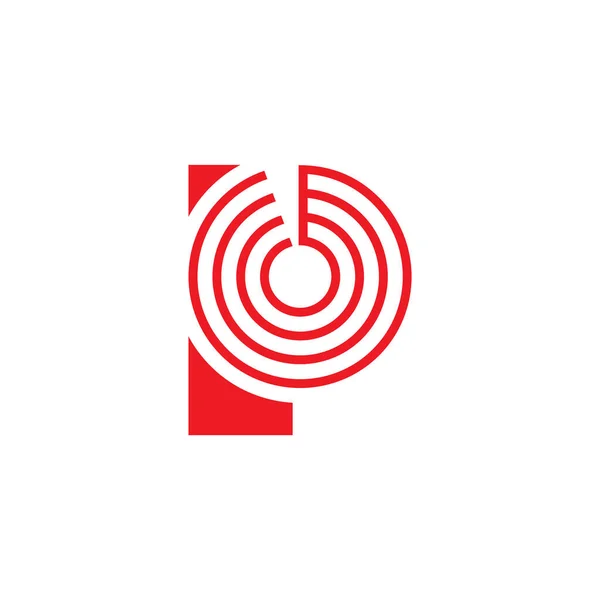 Letter Motion Radar Location Symbol Logo Vector — Image vectorielle