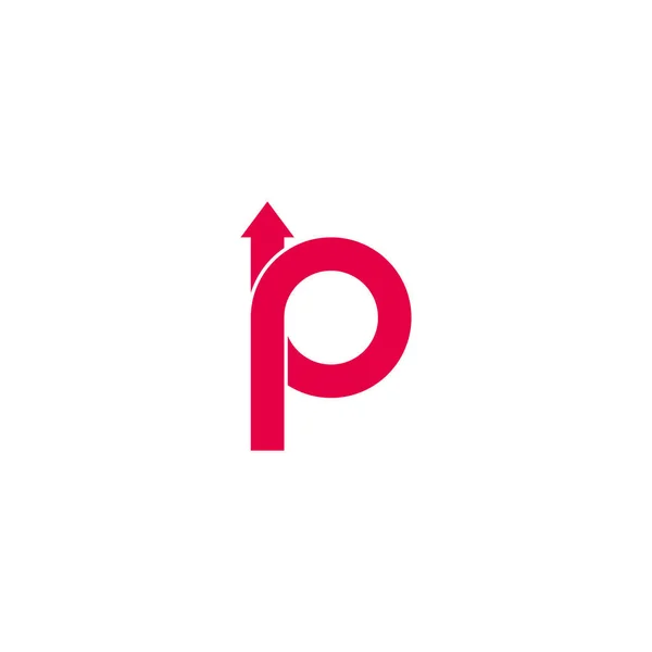 Lettre Simple Boucle Flèche Mouvement Géométrique Ligne Logo Vecteur — Image vectorielle