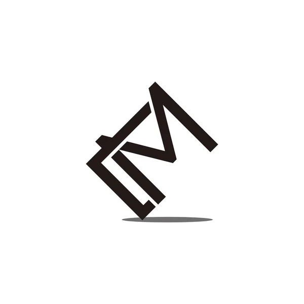 Letter Linked Line Geometric Logo Vector — Stockvektor