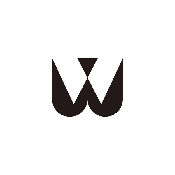 Letter Simple Geometric Curves Negative Space Logo — 스톡 벡터