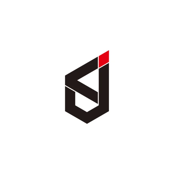 Letter Simple Linked Geometric Line Logo Vector — 图库矢量图片