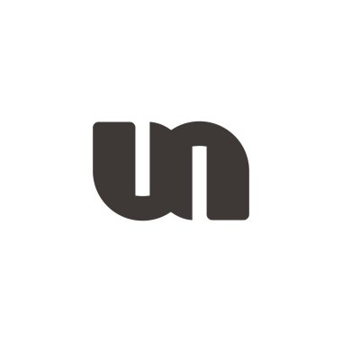 harf unsimple eğriler bağlı geometrik logo vektörü