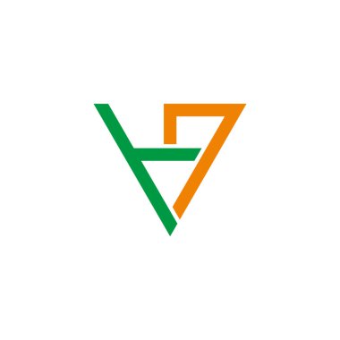 üçgen harf t7 soyut basit geometrik logo vektörü