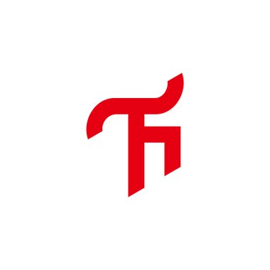 Basit geometrik bağlı logo vektörü harfi