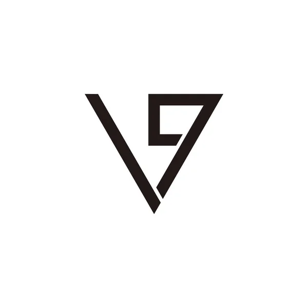 Letra Linha Geométrica Simples Logotipo Vetor —  Vetores de Stock