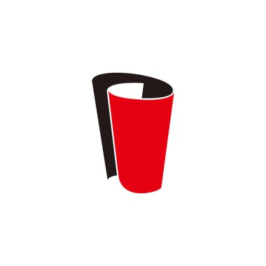 kağıt rulo 3d renkli tasarım vektörü