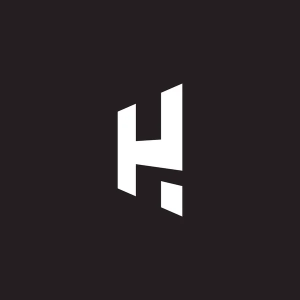 Harfi Basit Geometrik Boyut Logo Vektörü — Stok Vektör