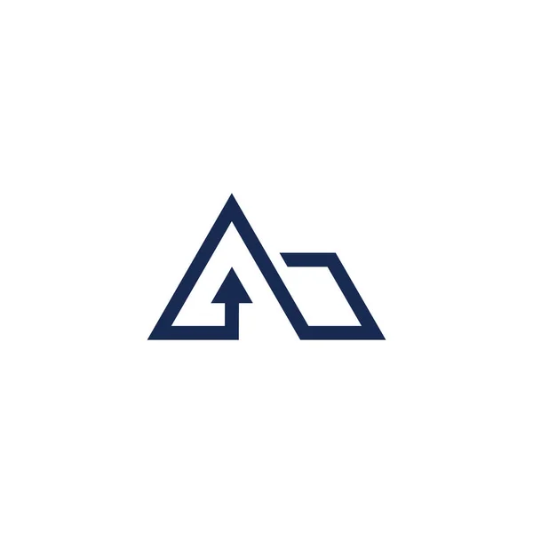Letter Pijl Driehoek Geometrische Lijn Logo Vector — Stockvector