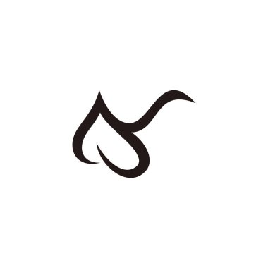 harf ay soyut eğriler çizgi bağlı logo vektörü