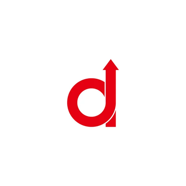Lettre Chevauchement Boucle Flèche Vers Haut Logo Vecteur — Image vectorielle