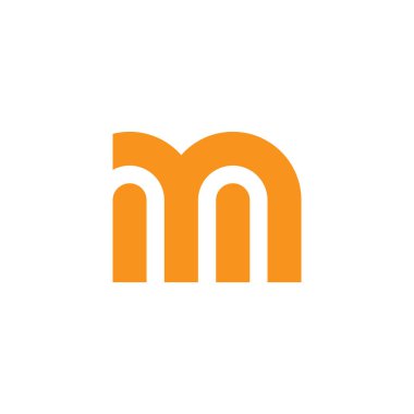 harf ym basit geometrik renkli logo vektörü