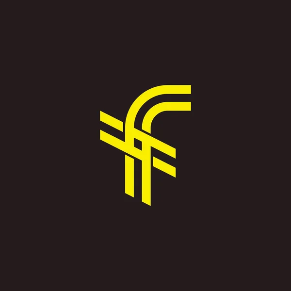 Lettre Rayures Simples Ligne Lié Logo Vecteur — Image vectorielle