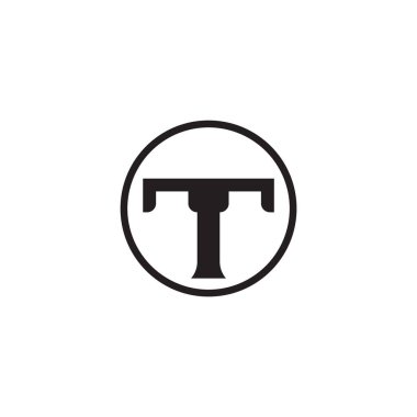 t harfi post yapı sembolü logo vektörü