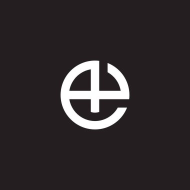 harf ae yuvarlak geometrik çizgi basit logo vektörü