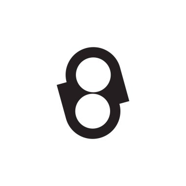 8 numaralı soyut geometrik logo vektörü