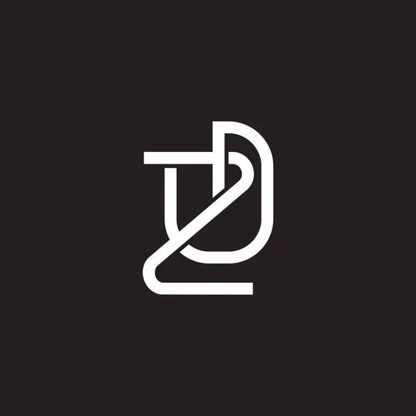 Letter Simple Geometric Line Logo Vector — 스톡 벡터