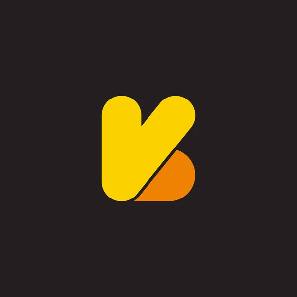 Letter Simple Cute Curves Geometric Logo Vector — 图库矢量图片